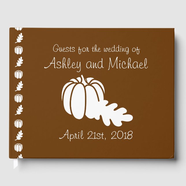 Pumpkin Patch in Chocolate Guest Book (Front)