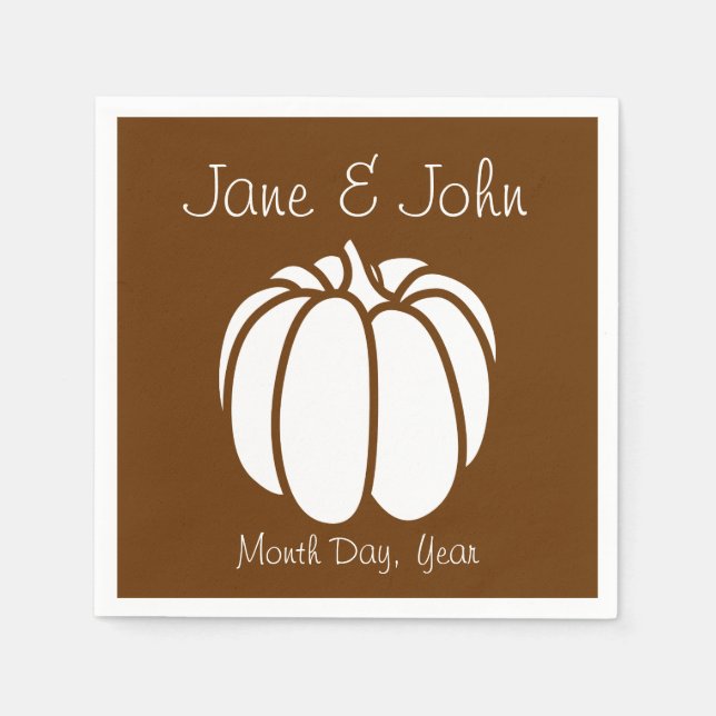 Pumpkin Patch in Chocolate Napkins (Front)