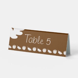 Pumpkin Patch in Chocolate Table Tent Sign