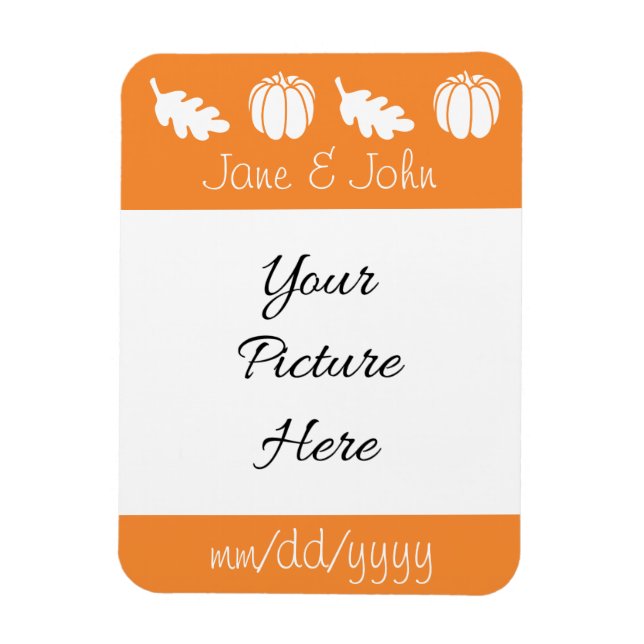 Pumpkin Patch in Orange Save-the-Date Magnet (Vertical)