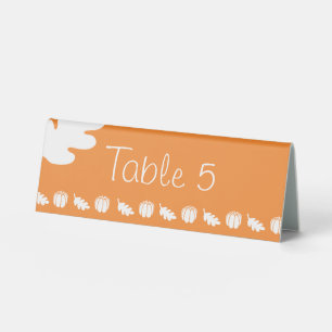 Pumpkin Patch in Orange Table Tent Sign