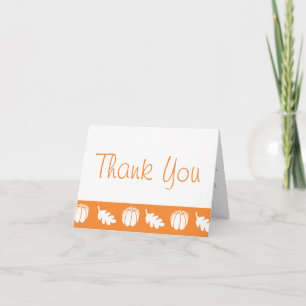 Pumpkin Patch in Orange Thank You Card