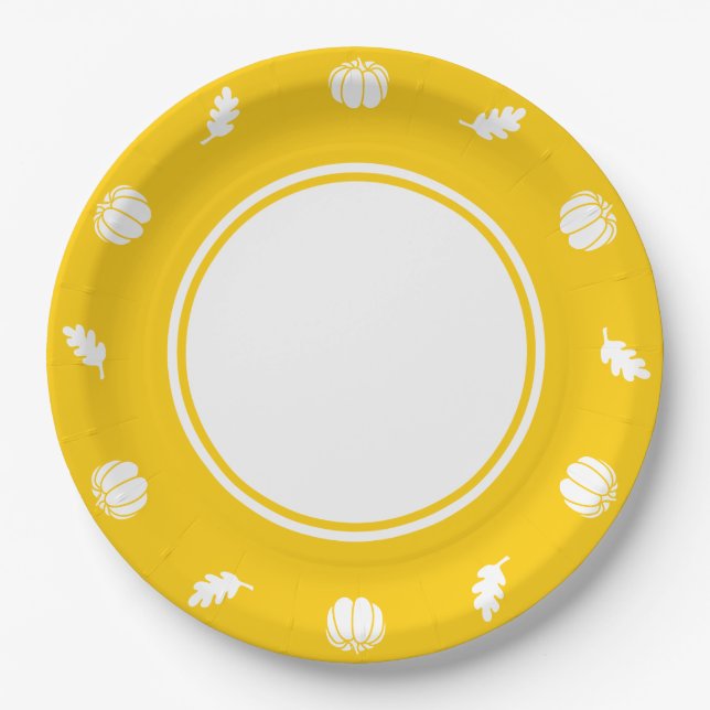 Pumpkin Patch in Yellow Paper Plate (Front)