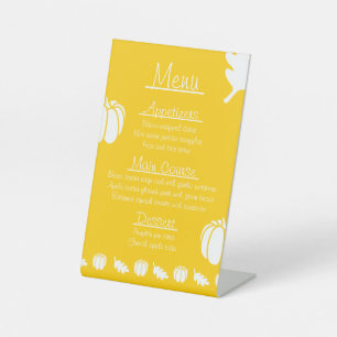 Pumpkin Patch in Yellow Pedestal Sign