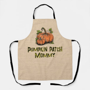 Pumpkin Patch Kiddo Halloween Faux Burlap  Apron