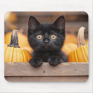 Pumpkin Patch Kitten Mouse Pad
