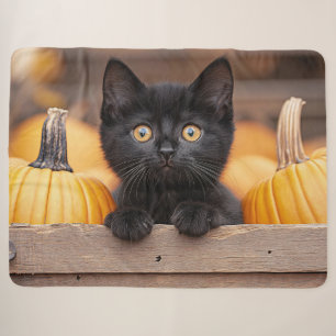 Pumpkin Patch Kitten Sherpa Blanket