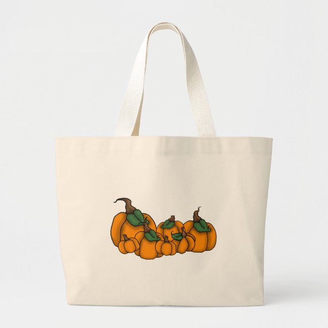 pumpkin patch large tote bag (Front)