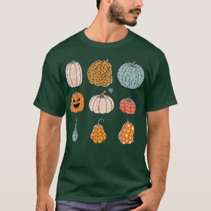 Pumpkin patch leopard Fall autumn pumpkins harvest T-Shirt
