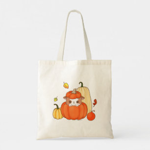 Pumpkin Patch Mochi Kawaii Cute Fall Autumn Tote Bag