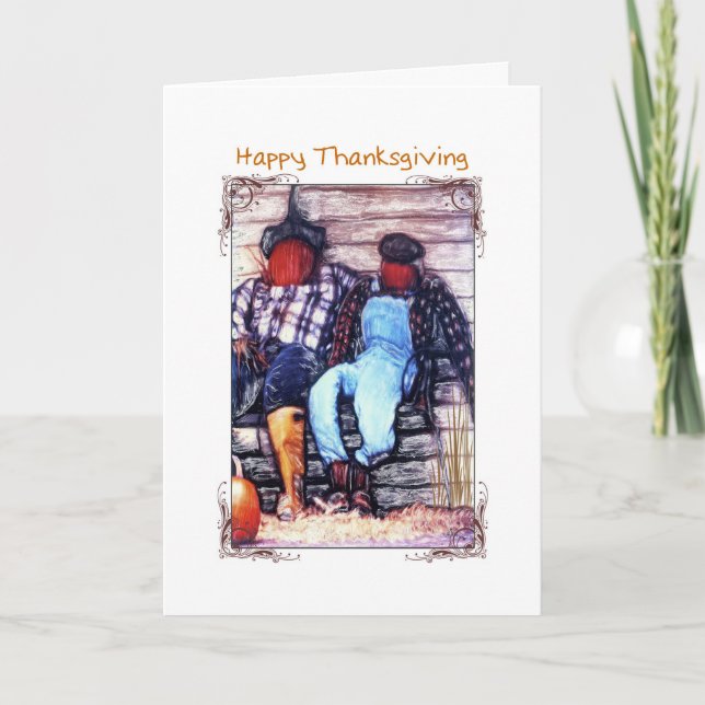 Pumpkin Patch Pals, Thanksgiving Holiday Card (Front)