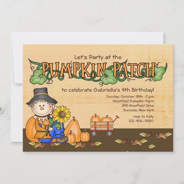 Pumpkin Patch Party Invitation (Front)