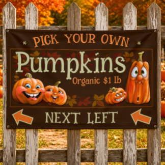 Pumpkin Patch Pick Your Own Small Farm Business Banner
