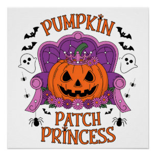 pumpkin patch princess, halloween poster