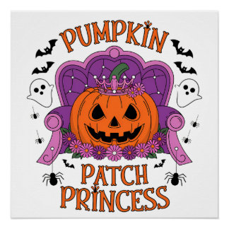 pumpkin patch princess, halloween poster