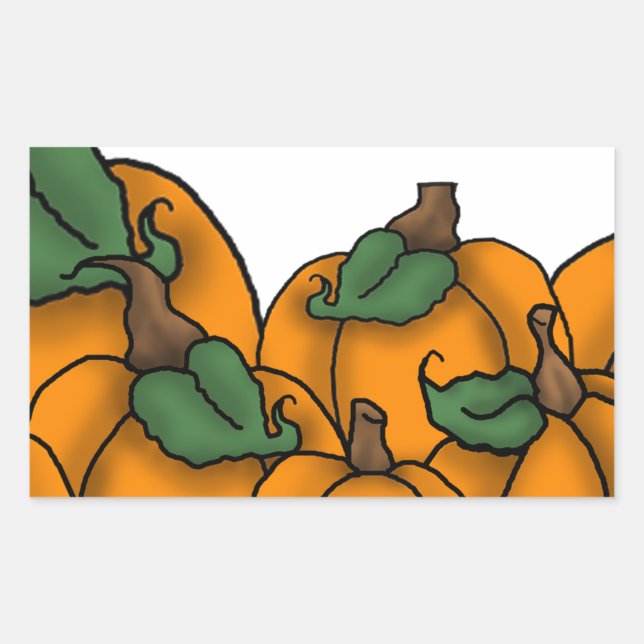 pumpkin patch rectangular sticker (Front)