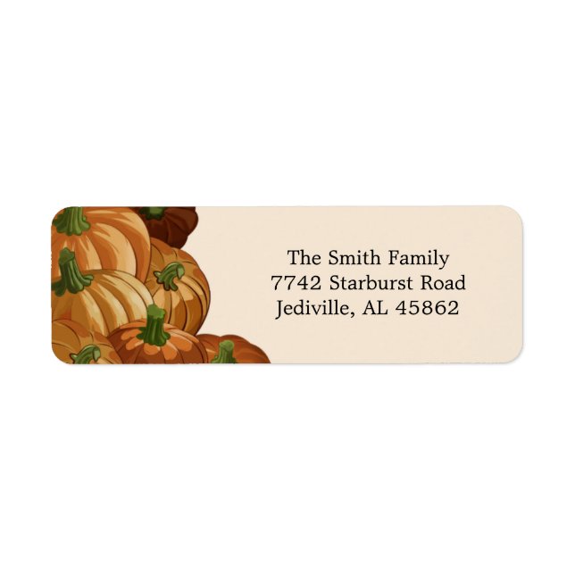 Pumpkin Patch Return Address Labels (Front)