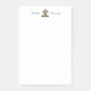 Pumpkin Patch Scarecrow 4x6 Post-It Notes