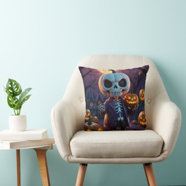 Pumpkin Patch Skeleton Companion Cushion (Chair)