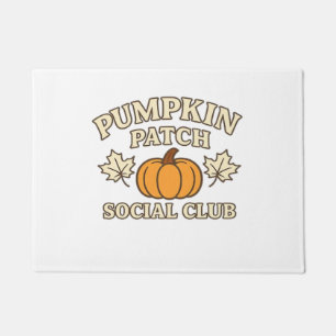 Pumpkin Patch Social Club � Cosy Autumn Aesthetic Doormat