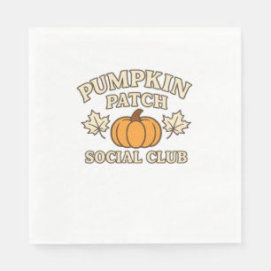 Pumpkin Patch Social Club – Cosy Autumn Aesthetic  Napkin