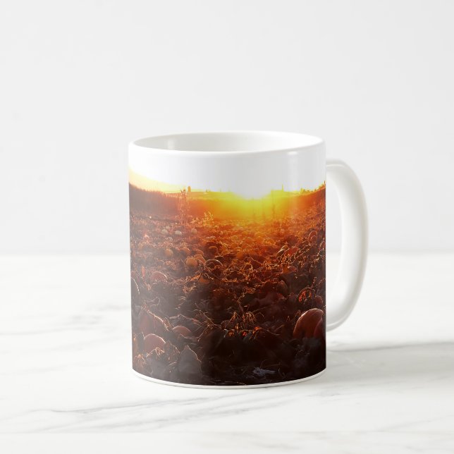 Pumpkin Patch Sunset B Coffee Mug (Front Right)