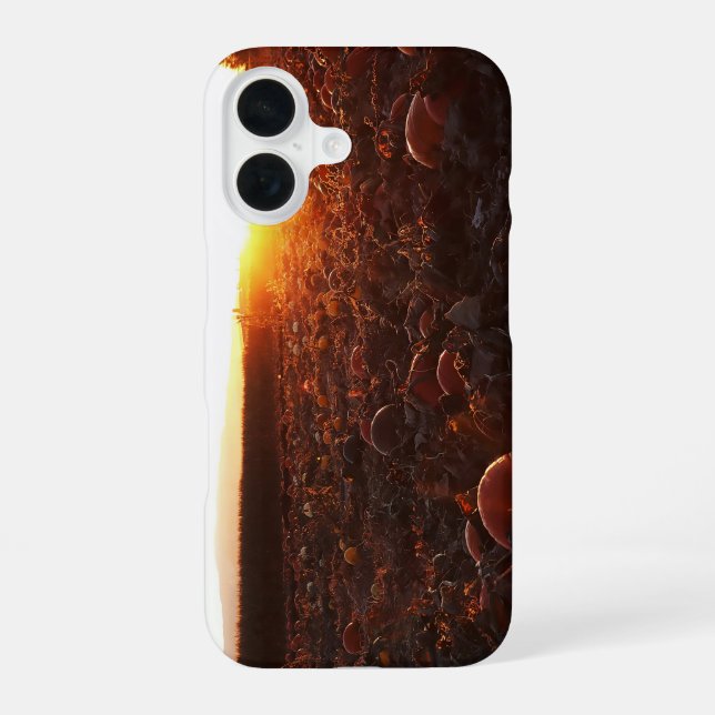 Pumpkin Patch Sunset B iPhone 16 Case (Back)