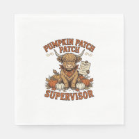 Pumpkin Patch Supervisor Highland Cow Vintage Shir