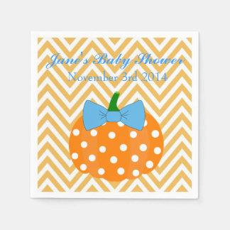 Pumpkin Patch Themed Boy Baby Shower Napkins