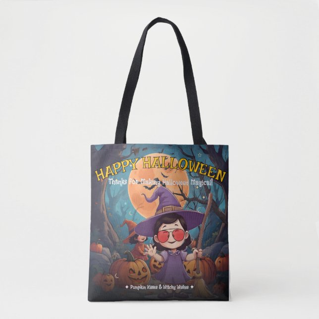Pumpkin Patch Trick or Treat Halloween Tote Bag (Front)