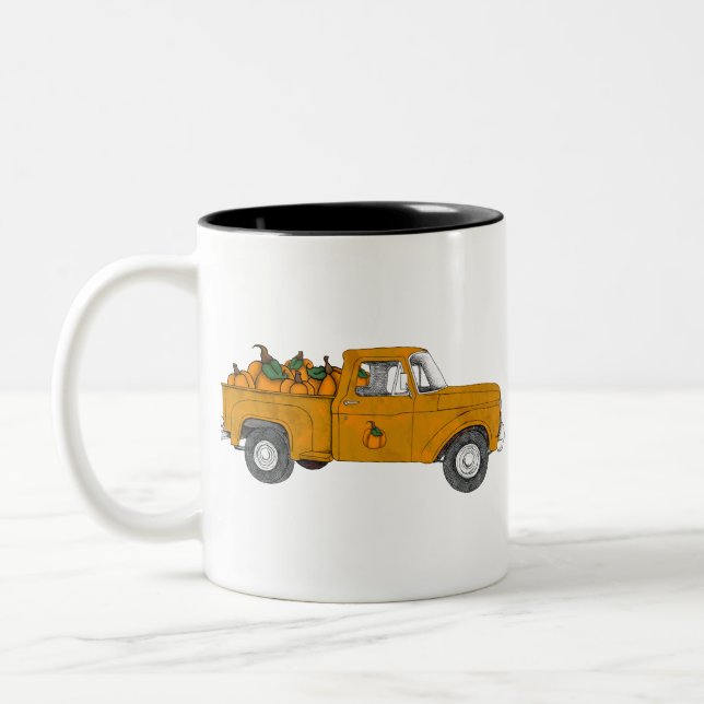 pumpkin patch Two-Tone coffee mug (Left)
