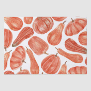 Pumpkin Patch Watercolor Pattern Tissue Paper
