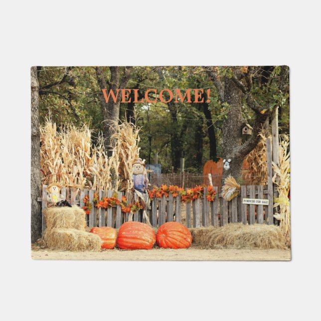 Pumpkin Patch "Welcome" Door Mat (Front)