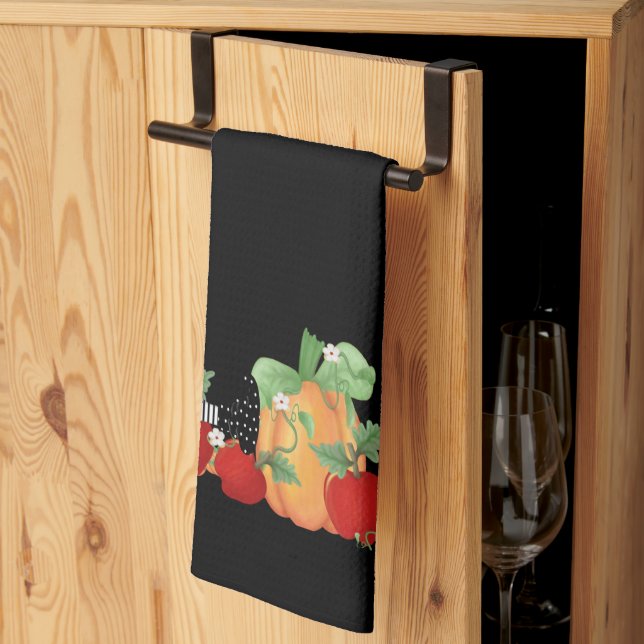 Pumpkin Patch Witch Tea Towel (Thirds Fold)