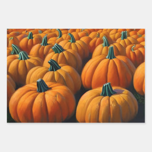 Pumpkin Patch Wrapping Paper Sheet