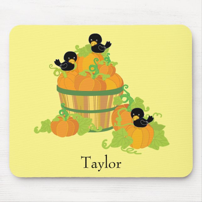 Pumpkin Patch Yellow and Orange Mouse Pad (Front)