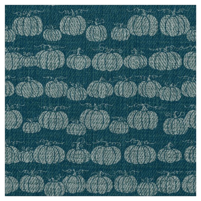Pumpkin Pathe Stripe - Tonal Teal Fabric (Swatch)