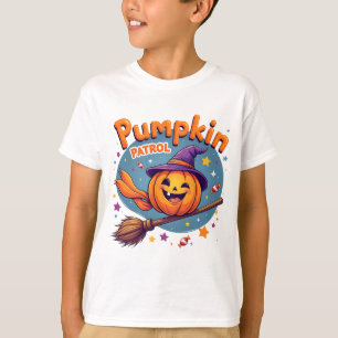 Pumpkin Patrol Flying Halloween T-Shirt