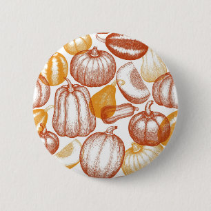 Pumpkin pattern 6 cm round badge