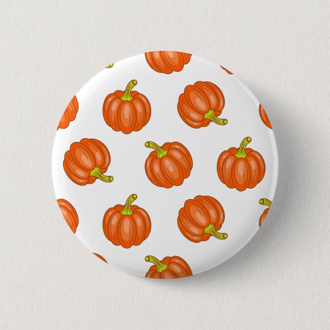 Pumpkin pattern 6 cm round badge (Front)