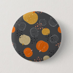 Pumpkin pattern 6 cm round badge