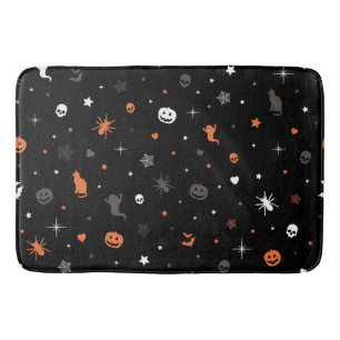 Pumpkin pattern bath mat