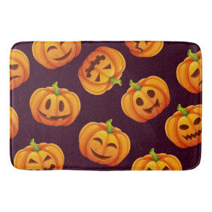 Pumpkin pattern bath mat