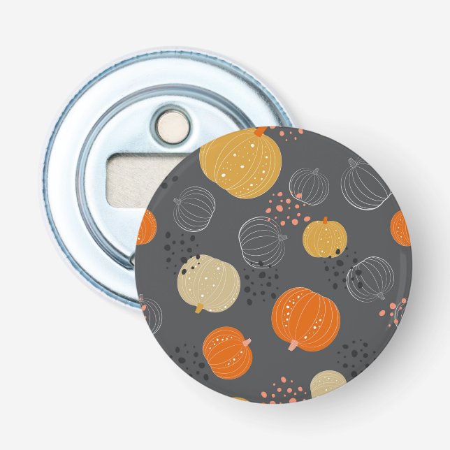 Pumpkin pattern bottle opener (Front)