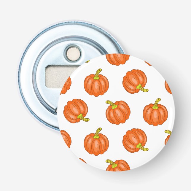 Pumpkin pattern bottle opener (Front)