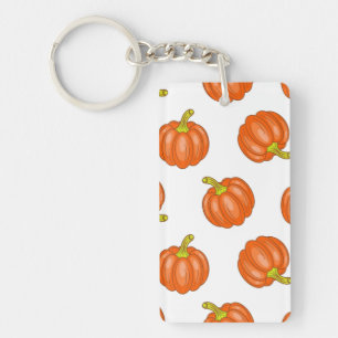 Pumpkin pattern key ring