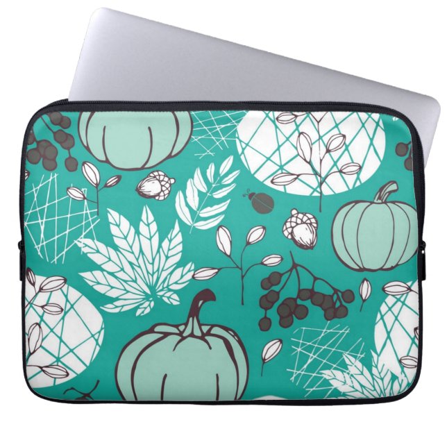 Pumpkin pattern laptop sleeve (Front)