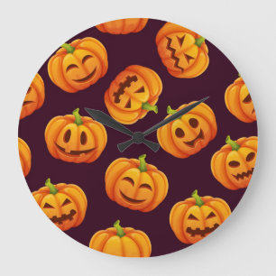 Pumpkin pattern large clock