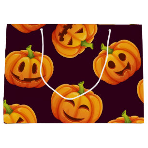 Pumpkin pattern large gift bag