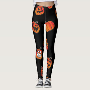 Pumpkin pattern leggings